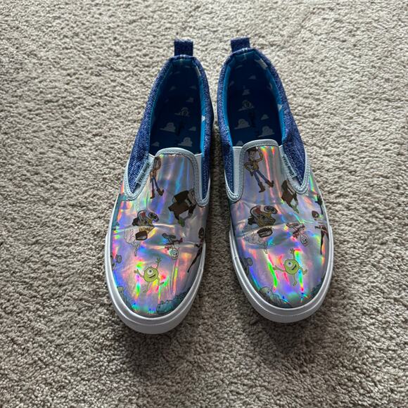 Disney Pixar Character Slip On Sneakers Women's Size 9 Toy Story Wall-E Monsters - Picture 1 of 12